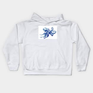 Octopus watercolour drawing Kids Hoodie